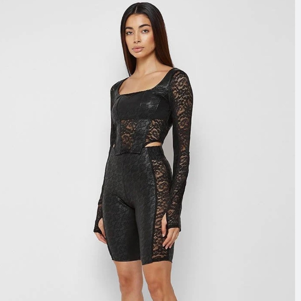 Maniere de Voir Biker Shirt & Corset top set